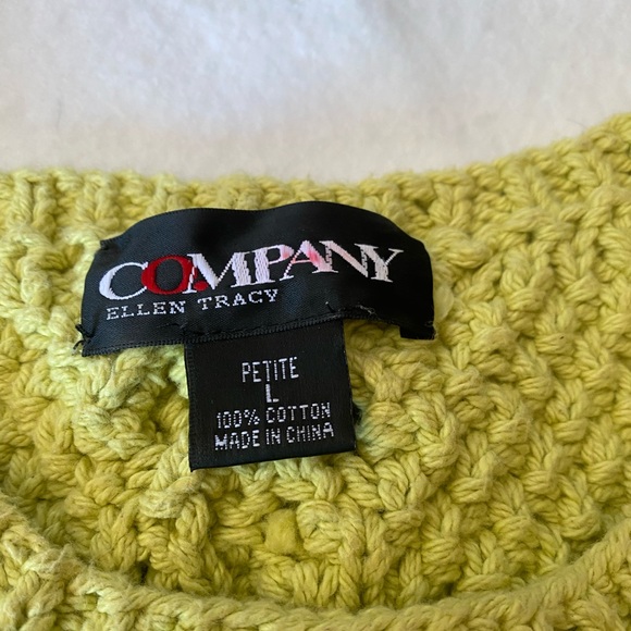 COMPANY by ELLEN TRACEY CHUNKY KNIT SLEEVES SWEATER TOP . - Picture 10 of 13